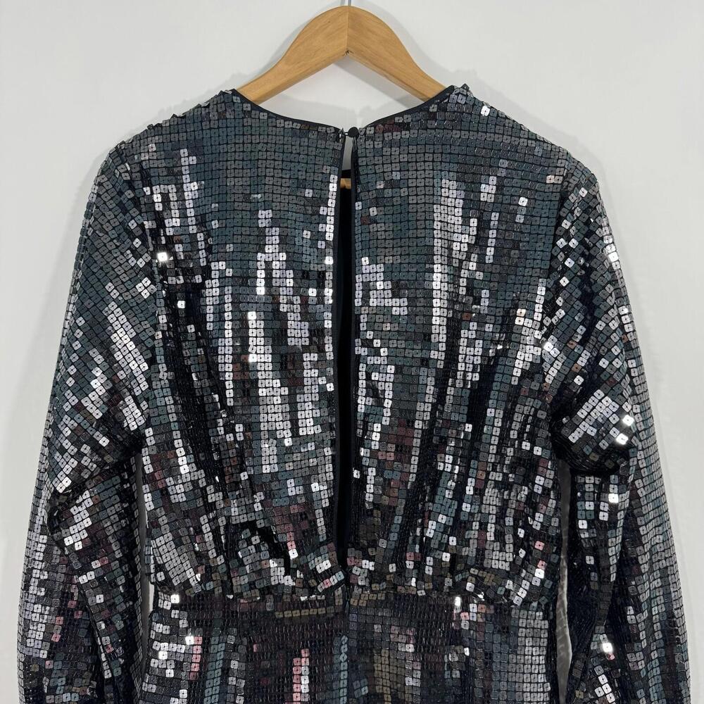 NBD Women’s Size Medium Gunmetal Black Margaery Long Sleeve Mini Dress NWT - Picture 10 of 12
